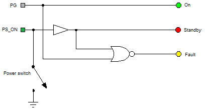 Power supply schematic with noninverting buffer